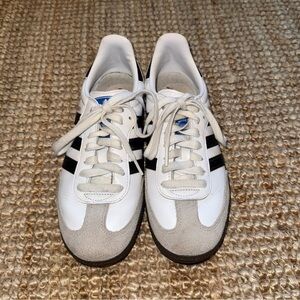 ADDIAS SAMBAS OG SNEAKERS WHITE BLACK -7 ( FITS 8.5 ) 👟👟⚫️⚪️